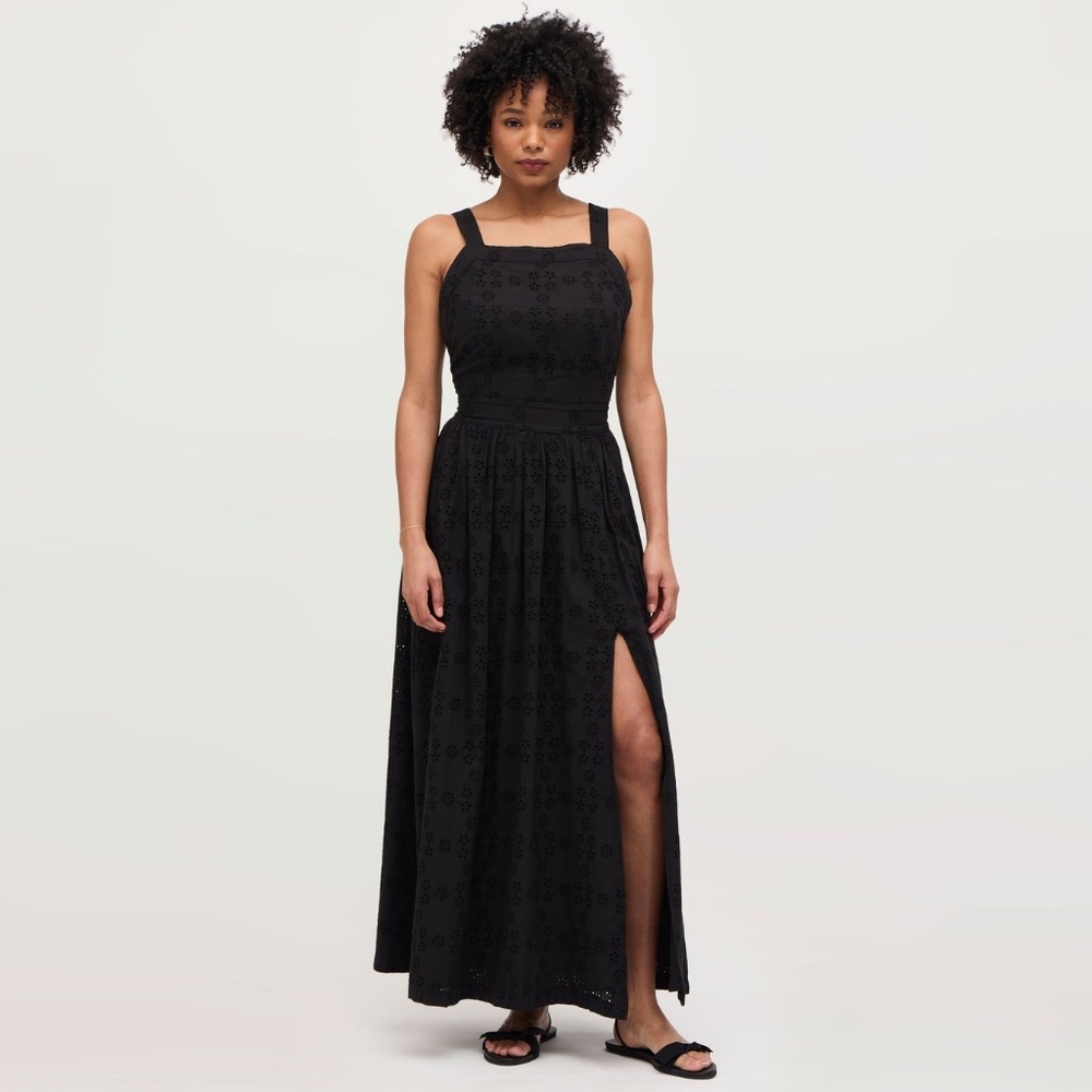 Hill House Eyelet Addie Dress Apron Black NWT - Picture 2 of 9